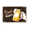 Classic Beer Poster Plata Metal Painting Vintage Bar Pub Placas de lata Decorativa Placas do bar do pub Decoração de parede da casa 30x20cm W03