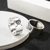 70% OFF 2023 Nouveaux bijoux de mode de luxe de haute qualité pour argent sterling tête de crâne fantôme couple double elf simple bague pour hommes et femmes