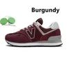 Shoes Running Men Women Sneaker Black Marbled Grey Burgundy Cloud White Midnight Navy Rose Pink 574s Outdoor Sports Sneakers