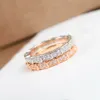 2023 Роскошное качественное кольцо с шармом в стиле панк с бриллиантом двух цветов с покрытием, стандартная коробка с печатью PS3201A