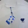 Camiseta Hellstar Camisetas de diseñador Gráfico Azul Blanco Pequeño Corazón bordado Ader Camiseta de manga larga 440