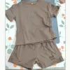 2023 Designer Bébé Enfants Vêtements Garçons Filles Vêtements Ensembles D'été De Luxe T-shirts Et Shorts Survêtement Enfants Tenues À Manches Courtes Chemises Pantalons