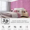 Wall Stickers 20Pcs 3D Rose Pattern Sticker Panel Ceiling Self adhesive Moisture proof Foam paper Bedroom Living Room Decor 230307