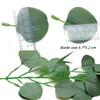 Decorative Flowers 195CM Green Eucalyptus Leaves Vine Artificial Rattan Plant Silk Leaf Vines For Wedding Birthday Party Decor