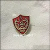 Stift broscher 10st sovjetiska cccp röd stjärna flagga emalj brosch och stift metall hantverk 1 socialism ryska lapel pin badge seger dag co dhkgu