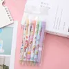 Gel Pens 6pcs Kawaii Gel Pen Set Cartoon Press Perpint Pen للطلاب الذين يكتبون Gelpen Cute Gelpen 05mm Backed refill School School J230306