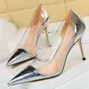 Shoes Clear Heels Woman Pumps Fashoin Women Shoes Metal Transparent High Heels Women Stiletto Sexy Party Shoes Female 230307