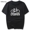 メンズTシャツサイクリングシャツサイコパスメンズ面白い自転車ティーギフトサイクリスト服の夏のトップ船