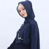 Vêtements Ethnique Diamants Solides Couleur Hijabs Musulman Islamique Écharpe Foulards Pour Femme Longue Moslima Prière Turbante Jilbab Hijab Femme Musulman