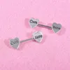 Fashion Sexy letter Heart Nipple Ring Stainless Steel Tongue Rings bar Body Piercing Jewelry for women gift will and sandy