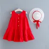 Men's Hoodies Girls Clothes Dress Skirt Baby Princess Sleeveless Cute Solid Color