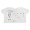 Modemerk heren T-shirt High Street Letter Afdrukken Crew Neck Neck Nek Zomer Ademend t-shirt Casual Top Wit