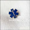 Alfileres Broches 100 Unids Enfermería personalizada Ambance Pin de solapa Esmalte azul Símbolo de serpiente Insignia de metal Estrella de la vida Paramediciron Doctor Pins B Dhae1