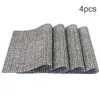 TATS TATS 4PCS Sala de jantar misturada Placemat Decoração em casa não deslize Mat de calor resistente ao calor