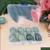 Loose Gemstones Eggshape Crystals Chakra Stone Healing Ncing Kit With Box For Collectors Crystal Reiki Healers Drop Delivery Jewelry Dhzz8