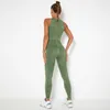Yoga Outfit 2Pcs Sets Women Sexy Sleeveless Vest High Waist Gym Pants Hips Push Up Sports Suits Workout Running Outfits Fitness SetYoga
