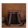 School Bags Trendy Women's Backpack Real Cow Leather Daypack Brown Mochilas Para Mujer Casual Travel Shoulder Bag Retro Student