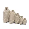 Portadores de favor da juta natural DString Bags elegante Hessian Burlap Wedding para café Candy Gift Saco de bolsa Drop Deliver