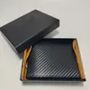 Men leather short purse, stylish cardholder wallet long black purse credit card case comes with box pocket purses