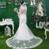 Abiti da festa Sirena Matrimonio per la sposa Lungo pizzo aperto sul retro Abiti da sposa con abito strascico Manica ad aletta Robe De Marie TL085 230306