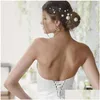 Copricapo 18 Pz / lotto Perni per capelli da sposa con perle Oro Sier Accessori da sposa per la sposa Damigelle d'onore Gioielli da donna Bastoncini per capelli Al9979 Drop Dh1Ny