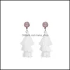 Charme Colorf couches gland boucles d'oreilles bohème balancent goutte pour femmes filles à plusieurs niveaux Druzy goujon cadeaux livraison bijoux Dhreo