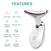 Dispositifs de soins du visage Dispositif de beauté du cou LED Pon Therapy Serrer la peau Réduire le double menton Anti-rides Supprimer les outils de massage de levage 230307