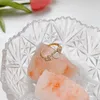 Bröllopsringar lyxguldfärg hjärta älskar zirkon för kvinna vintage sexig öppen ringfest mode eleganta smycken gåvor