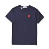 Designer TEE Men's T-Shirts Navy Blue Com Des Garcons Play Womens T Shirt XL Gold Heart