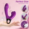 Vibratori 15 modalità Potente vibratore dildo Masturbatore femminile Punto G Clitoride Ventosa Stimolatore vuoto Forniture per adulti Giocattolo sessuale per donne 230307