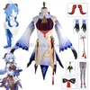 Anime Costumes Game Genshin Impact Ganyu Cosplay Come Jumpsuit with Headwear Horn Genshin Gan Yu Cosplay Party Comes Full Set Z0301