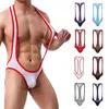 Sexy Set Men Lingerie Bodysuit Split Temptation Hollow Decoration Color Block Summer Clothing Hole In The Back 230307