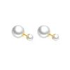 Charm New Women's Earrings Delicate Two-sided Pearl Ear Stud Earrings for Women Bijoux Korean Boucle Girl Gifts Jewelry Wholesale G230307