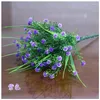 Decorative Flowers Green Plastic Grass Plant Artificial Flower Babysbreath Wedding Home Christmas Decoration Party Office Fake Plants Decor