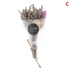 Dekoratif çiçek çelenk kuru çiçek mini buket yapay kristal çim sevgililer günü için hediye dekor diy kızlar kuru pografi pervane k