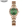 Armbandsur 2023 Japan Quartz Malachite Green Dial Luxury Ladies Watch Simple Rose Gold rostfritt stål Vattentäta armbandsWristwatches M