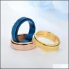 Band anéis mulheres aço de aço de aço masculino menino menino ansiedade alívio de 6 mm de 6 mm de jóias de aço inoxidável azul de ouro de 6 mm festas de casamentos perfeitos celebra dhfrg