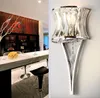 Vägglampa modern konst led kristall dekoration järnljus inomhus belysning sconces för sovrum badrum ming