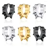 Hoop Earrings FIREBROS 2023 Trendy Gold/Black/Silver Color Punk Style Spike Men Women Stainless Steel Jewelry