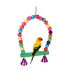 Andra fågelförsörjningar K5DC Foraging Toy Parrot Parakeet Ladder Bridge Swing Chew