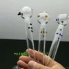 Rauchpfeifen Neue farbige gefleckte Flachmundpfeifen Glasbongs Glas