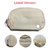 Lu Belt Bag Women Sports midja Bag Outdoor Messenger Chest 1L kapacitet med varumärkesuppgradering Silikonetikett 20 färger