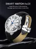 Relógio inteligente aw28 smartwatch feminino bt5.0 1.32 Polegada bluetooth chamada modos esportivos freqüência cardíaca pressão arterial relógio de luxo feminino 2023