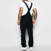 Herenjeans scheurden denim overalls mode volledige lengte Suspender broek Homme High Street Jumpsuit Distressed Casual Trousmen's's