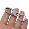 Anillos clave de llave Snapts Snap Snap Snap Spring de titanio Oval de llave