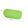 Pencil Bags Solid Color Pencil Case Large Capacity Zipper Pen Bag Pen Box Canvas PencilCase for School Stationery Supplies Student Girl Gift J230306