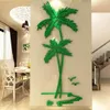 Muurstickers kokosboom 3d acryl muurstickers woonkamer decoratie achtergrond 230307