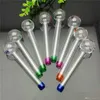 Spray-painted mini-glass direct-fired pot Glass Bongs Oil Burner Pipes Water Pipes Oil Rigs Smoking Free Shipping