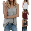 Kvinnors T -skjortor 2023 Summer Womens Solid Color Tank Tops V Neck Sleeveless Casual Loose Fit Vesttunic Female