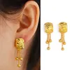 Charm Anniyo Boucles d'oreilles en métal avec boule ronde pour femmes/filles Bijoux arabes africains Couleur or Pendientes Désherbage Productss # 099806 G230307